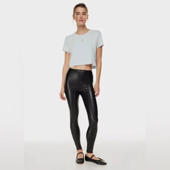 Aritzia Wilfred Daria Faux Leather High Waist Leggings Size Medium - Picture 2 of 10